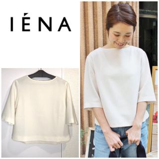 イエナ(IENA)の超美品❣️IENA ジョーゼットボンディング ミドルスリーブブラウス ナチュラル(シャツ/ブラウス(長袖/七分))