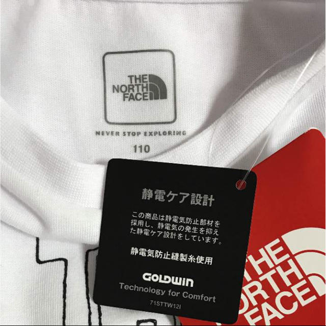 THE NORTH FACE(ザノースフェイス)の新品  未使用 ノースフェイス キッズtシャツ 110 キッズ/ベビー/マタニティのキッズ服男の子用(90cm~)(Tシャツ/カットソー)の商品写真