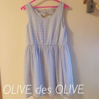 オリーブデオリーブ(OLIVEdesOLIVE)の【最終値下げ中！】ギンガムチェック ワンピ♡(ひざ丈ワンピース)