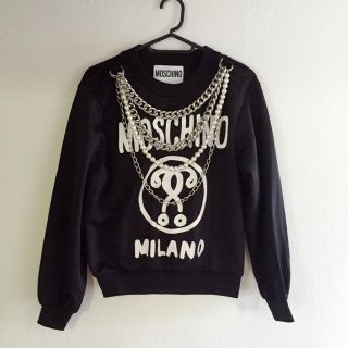 モスキーノ(MOSCHINO)のMOSCHINO パールチェーントレーナー(トレーナー/スウェット)