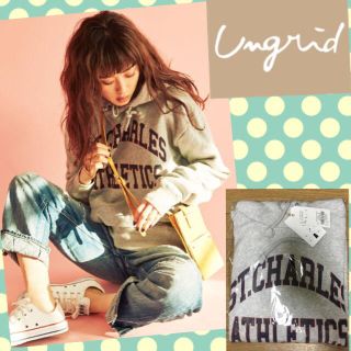 アングリッド(Ungrid)の新品 CHARLESプリントパーカー ungrid アングリッド トゥデイフル(パーカー)