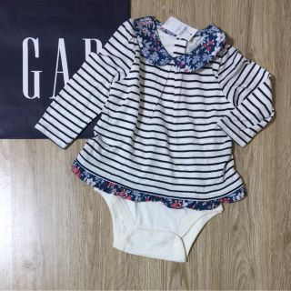 ベビーギャップ(babyGAP)のベビーギャップ☆花柄襟付きロンパース(ロンパース)