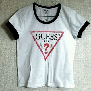 ゲス(GUESS)の■レア品　GUESS　ゲス　ショート丈　Ｔシャツ　トライアングル　ロゴ入り　(Tシャツ(半袖/袖なし))