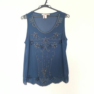 フォーエバートゥエンティーワン(FOREVER 21)のシフォンビジューブラウス❤︎クリーニング済(シャツ/ブラウス(半袖/袖なし))