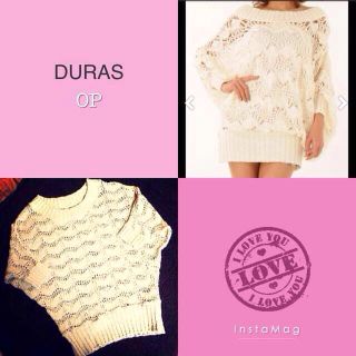 デュラス(DURAS)のDURAS 鍵網ニット(ミニワンピース)