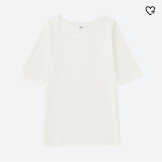 ユニクロ(UNIQLO)のリブボートネックT Lサイズ(Tシャツ(長袖/七分))