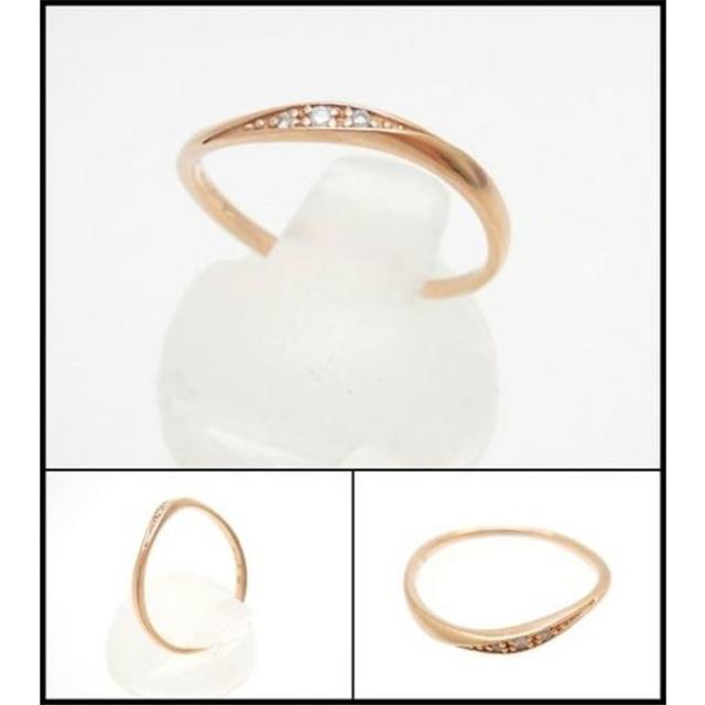 4℃(ヨンドシー)の4℃ ヨンドシー ダイヤ デザインリング k10 ♯12.5 レディースのアクセサリー(リング(指輪))の商品写真