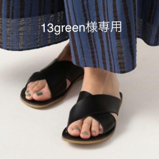 スティーブンアラン(steven alan)のSteven Alan LEATHER CROSS FLAT サンダル(サンダル)