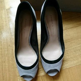 チャールズアンドキース(Charles and Keith)のチャールズ＆キース オープントゥ ハイヒール パンプス 23.5(ハイヒール/パンプス)