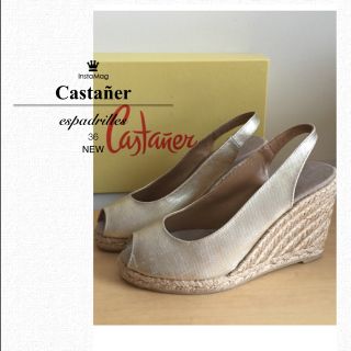 カスタニエール(Castaner)の[未使用] Castañer カスタニエール 36 ゴールドエスパドリーユ(サンダル)