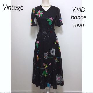 HANAE MORI - 【Vintege】森英恵 ガーゼ素材 レトロプリントワンピース