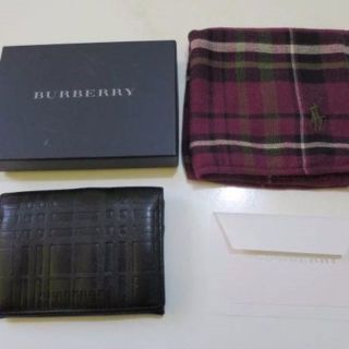 バーバリー(BURBERRY)の【おまけ付き】Burberryバーバリー名刺入れカードケース　チェック箱 正規品(名刺入れ/定期入れ)