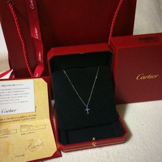 カルティエ(Cartier)のみるきぃさま専用【18k】カルティエ クロス ネックレス(ネックレス)