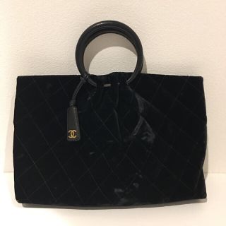 シャネル(CHANEL)のシャネル☆レア品☆ベロアハンドバッグ(ハンドバッグ)