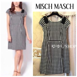 ミッシュマッシュ(MISCH MASCH)の肩リボンチェックワンピース(ミニワンピース)