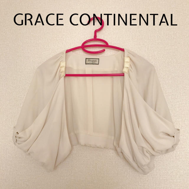 GRACE CONTINENTAL(グレースコンチネンタル)のGRACE CONTINENTAL ❁ シフォンボレロ ❁ ベージュ レディースのトップス(ボレロ)の商品写真