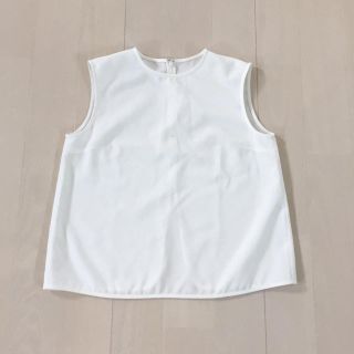 ルシェルブルー(LE CIEL BLEU)の美品！ルシェルブルー バックスリット ノースリーブブラウス S 白(シャツ/ブラウス(半袖/袖なし))