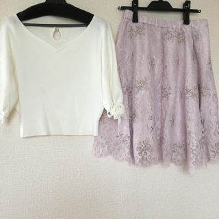 ジルバイジルスチュアート(JILL by JILLSTUART)の今季♡LACE EMB×KT セットアップ(セット/コーデ)