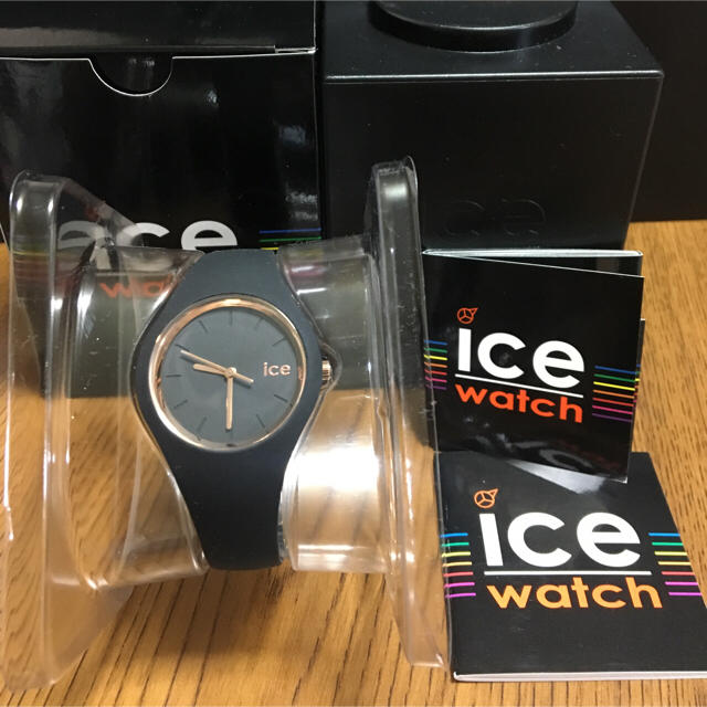 ice watch(アイスウォッチ)のn◎様専用 新品 ice watch ブラックxローズゴールド ice glam レディースのファッション小物(腕時計)の商品写真