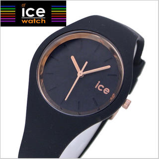 アイスウォッチ(ice watch)のn◎様専用 新品 ice watch ブラックxローズゴールド ice glam(腕時計)