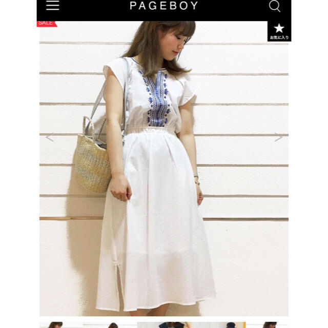 PAGEBOY(ページボーイ)の刺繍ワンピース レディースのワンピース(ひざ丈ワンピース)の商品写真