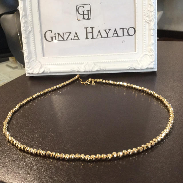 割引クーポン k18 ミラーカットボール ネックレス GiNZA HAYATO ネックレス