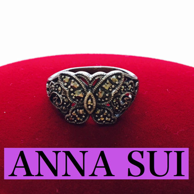 ANNA SUI(アナスイ)の【ワケあり大特価】ANNA SUI◆アナスイ◆蝶のリング◆SV925 オニキス レディースのアクセサリー(リング(指輪))の商品写真