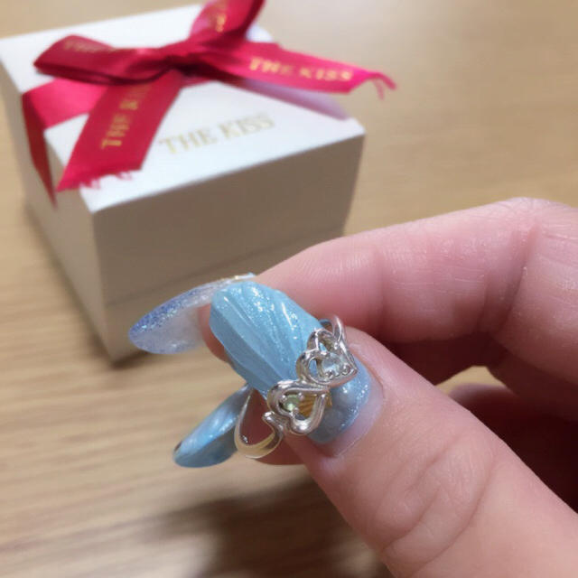 値下げ✨ペリドット&ブルートパーズのハートリング❤️ レディースのアクセサリー(リング(指輪))の商品写真