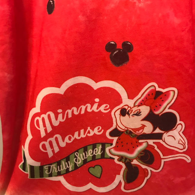 Disney(ディズニー)のディズニー 夏祭り 2017 ミニー スイカ Tシャツ ワンピース レディースのトップス(Tシャツ(半袖/袖なし))の商品写真