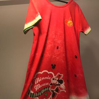 ディズニー(Disney)のディズニー 夏祭り 2017 ミニー スイカ Tシャツ ワンピース(Tシャツ(半袖/袖なし))