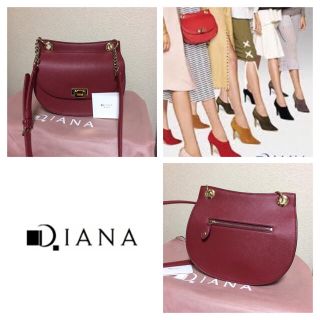 ダイアナ(DIANA)の☆約半額☆2016AW☆未使用に近い☆ダイアナ チェーンショルダーバッグ☆レッド(ショルダーバッグ)