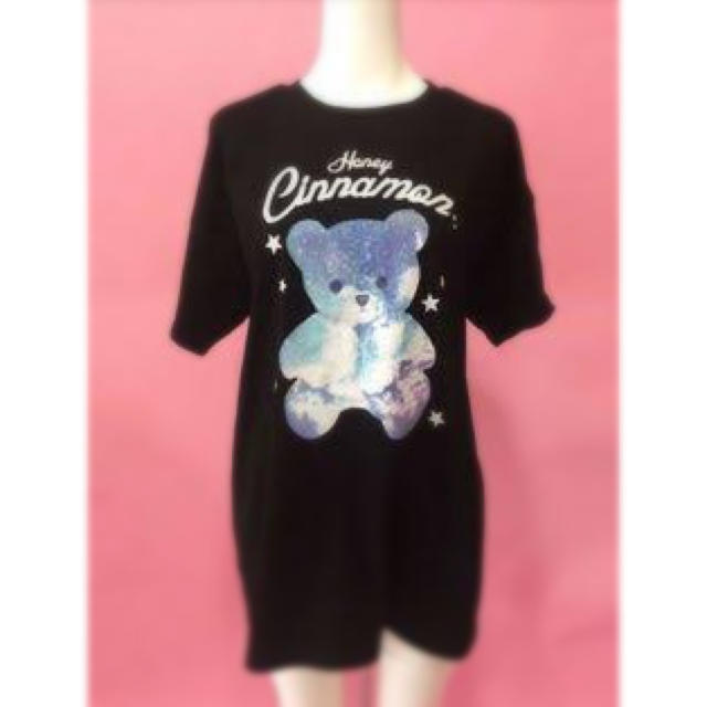 Honey Cinnamon(ハニーシナモン)のカップルT 白×黒 セット 💗 レディースのトップス(Tシャツ(半袖/袖なし))の商品写真