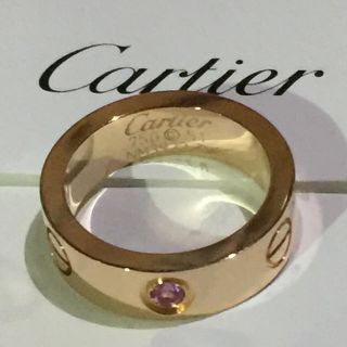 カルティエ(Cartier)の正規店購入【カルティエ】ラブリングピンクゴールド ピンクサファイヤ１Ｐ付き(リング(指輪))