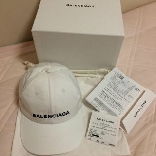 バレンシアガ(Balenciaga)のバレンシアガ正規品☆白キャップ(キャップ)