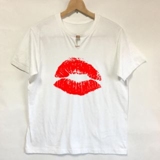 ロンハーマン(Ron Herman)のライズリヴァレンス カットオフ ヘンリーネック リップ Tシャツ wht(Tシャツ/カットソー(半袖/袖なし))