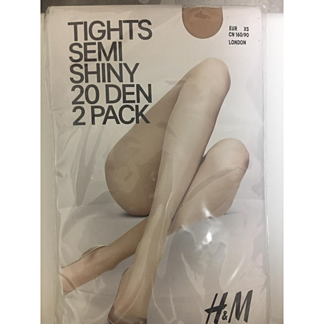 H&M(エイチアンドエム)のタイツ/ストッキング 20 H&M 2個入り XS 半光沢 レディースのレッグウェア(タイツ/ストッキング)の商品写真