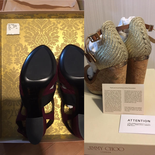 JIMMY CHOO(ジミーチュウ)のnico様専用ジミーチューウェッジサンダル&ミュウミュウスウェードサンダル レディースの靴/シューズ(サンダル)の商品写真