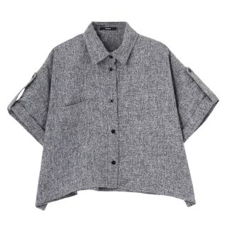 エモダ(EMODA)の【EMODA】TWEED BLOUSE トップ(シャツ/ブラウス(半袖/袖なし))