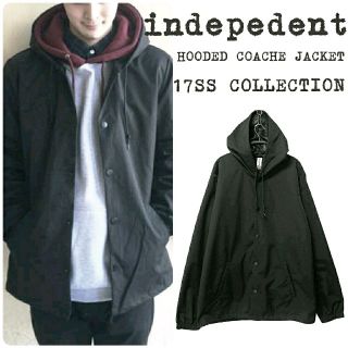 インディペンデント(INDEPENDENT)の★17SS★新品★indepedent★コーチジャケット★XL★黒★202★(ナイロンジャケット)