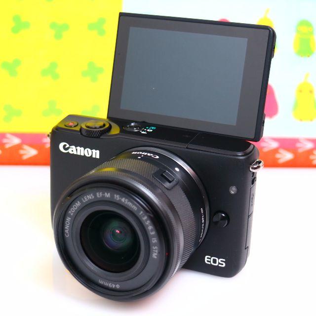 ♪ 自撮りが楽々& Wifi搭載 &長期保証5年付♪ キャノン EOS M10