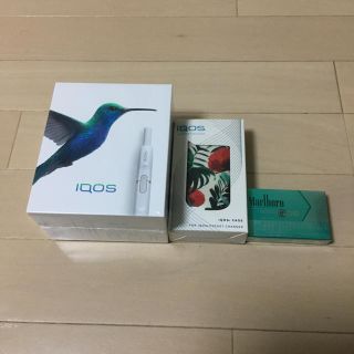 【新品未開封】IQOS NAVY 専用ケース、メンソ一箱つき(タバコグッズ)