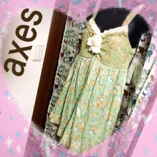 アクシーズファム(axes femme)のアクシーズファム★バラモチーフ花柄チュニックワンピース(チュニック)