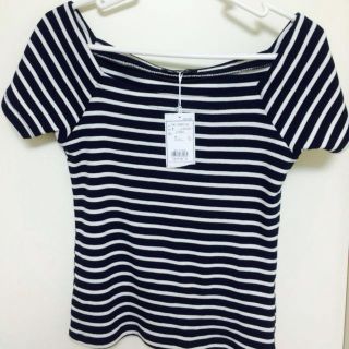 イング(INGNI)の【値下げ】オフショルボーダーtops(Tシャツ(半袖/袖なし))