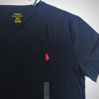 ラルフローレン(Ralph Lauren)のSALE☆新品 ラルフローレン メンズ Vネック Tシャツ SML 黒(Tシャツ/カットソー(半袖/袖なし))