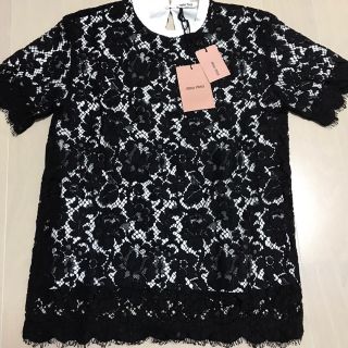 ミュウミュウ(miumiu)のミュウミュウ レースTシャツ(Tシャツ(半袖/袖なし))