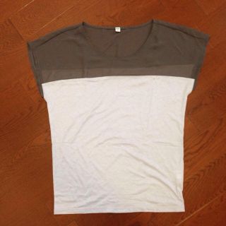 ユニクロ(UNIQLO)のシースルーTシャツラベンダー(Tシャツ(半袖/袖なし))