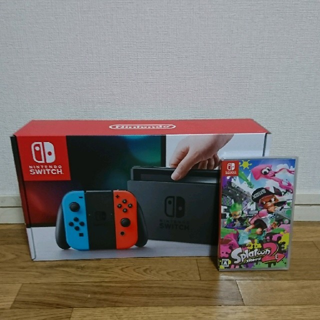 任天堂(ニンテンドウ)の任天堂 Switch Joy-Con(L)/(R) ネオン スプラトゥーンソフト エンタメ/ホビーのゲームソフト/ゲーム機本体(家庭用ゲーム機本体)の商品写真