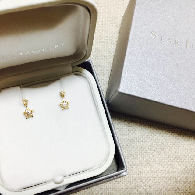 STAR JEWELRY(スタージュエリー)の専用 スタージュエリー ダイヤ 0.32 星 スター ピアス Ｋ18 レディースのアクセサリー(ピアス)の商品写真