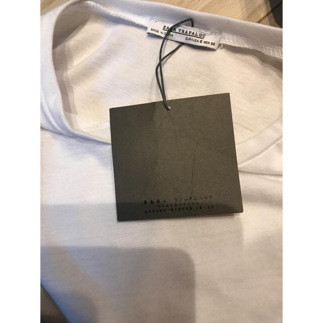 ZARA(ザラ)のZARA Ｔシャツ＆フェイクレザーワンピ S 新品未使用 レディースのワンピース(ひざ丈ワンピース)の商品写真