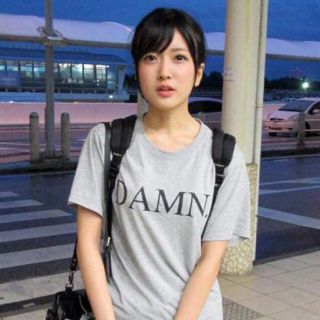 【激安★新品★送料無料】NMB48須藤凜々花着用“DAMN.”プリントTシャツ(アイドルグッズ)